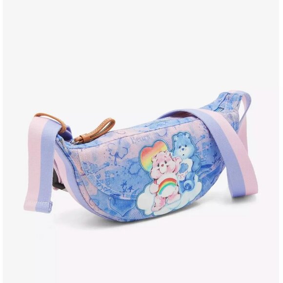 Care Bears Cheer Bear & Grumpy Bear Convertible Crossbody / Belt Bag NWT - Picture 3 of 4